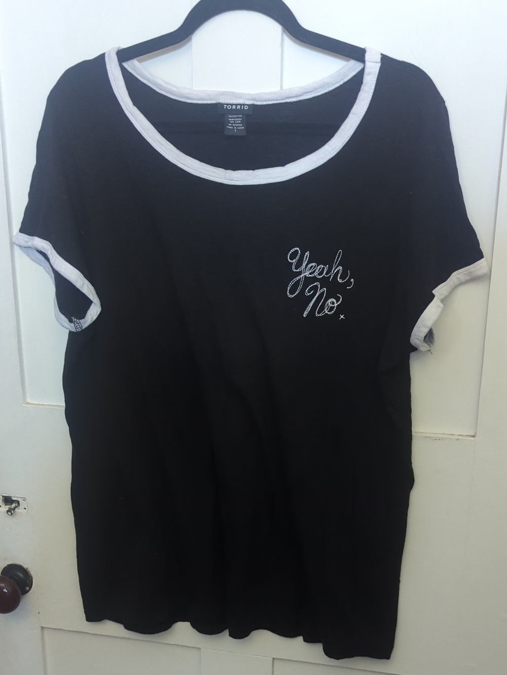 Torrid "Yeah, No." Short Sleeve Tee. Pre-loved.